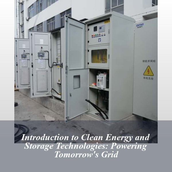 Introduction to Clean Energy and Storage Technologies: Powering Tomorrow's Grid
